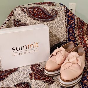 Bella Pink Italian Leather Oxford Slip On